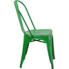 image:imageFlash Furniture Blake Commercial Grade 4 Pack Distressed Orange Metal IndoorOutdoor Stackable ChairDistressed Green