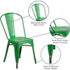 image:imageFlash Furniture Blake Commercial Grade 4 Pack Distressed Orange Metal IndoorOutdoor Stackable ChairDistressed Green