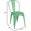 image:imageFlash Furniture Blake Commercial Grade 4 Pack Distressed Orange Metal IndoorOutdoor Stackable ChairDistressed Green