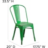 image:imageFlash Furniture Blake Commercial Grade 4 Pack Distressed Orange Metal IndoorOutdoor Stackable ChairDistressed Green