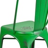 image:imageFlash Furniture Blake Commercial Grade 4 Pack Distressed Orange Metal IndoorOutdoor Stackable ChairDistressed Green