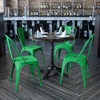 image:imageFlash Furniture Blake Commercial Grade 4 Pack Distressed Orange Metal IndoorOutdoor Stackable ChairDistressed Green