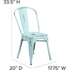 image:imageFlash Furniture Blake Commercial Grade 4 Pack Distressed Orange Metal IndoorOutdoor Stackable ChairDistressed Greenblue