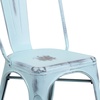 image:imageFlash Furniture Blake Commercial Grade 4 Pack Distressed Orange Metal IndoorOutdoor Stackable ChairDistressed Greenblue