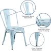 image:imageFlash Furniture Blake Commercial Grade 4 Pack Distressed Orange Metal IndoorOutdoor Stackable ChairDistressed Greenblue