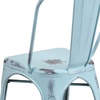 image:imageFlash Furniture Blake Commercial Grade 4 Pack Distressed Orange Metal IndoorOutdoor Stackable ChairDistressed Greenblue