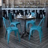 image:imageFlash Furniture Blake Commercial Grade 4 Pack Distressed Orange Metal IndoorOutdoor Stackable ChairDistressed Kelly Blueteal