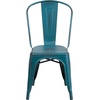 image:imageFlash Furniture Blake Commercial Grade 4 Pack Distressed Orange Metal IndoorOutdoor Stackable ChairDistressed Kelly Blueteal