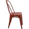 image:imageFlash Furniture Blake Commercial Grade 4 Pack Distressed Orange Metal IndoorOutdoor Stackable ChairDistressed Kelly Red