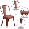 image:imageFlash Furniture Blake Commercial Grade 4 Pack Distressed Orange Metal IndoorOutdoor Stackable ChairDistressed Kelly Red
