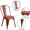 image:imageFlash Furniture Blake Commercial Grade 4 Pack Distressed Orange Metal IndoorOutdoor Stackable ChairDistressed Kelly Red
