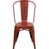 image:imageFlash Furniture Blake Commercial Grade 4 Pack Distressed Orange Metal IndoorOutdoor Stackable ChairDistressed Kelly Red