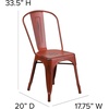 image:imageFlash Furniture Blake Commercial Grade 4 Pack Distressed Orange Metal IndoorOutdoor Stackable ChairDistressed Kelly Red