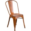 image:imageFlash Furniture Blake Commercial Grade 4 Pack Distressed Orange Metal IndoorOutdoor Stackable ChairDistressed Orange