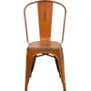 image:imageFlash Furniture Blake Commercial Grade 4 Pack Distressed Orange Metal IndoorOutdoor Stackable ChairDistressed Orange