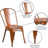 image:imageFlash Furniture Blake Commercial Grade 4 Pack Distressed Orange Metal IndoorOutdoor Stackable ChairDistressed Orange
