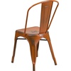 image:imageFlash Furniture Blake Commercial Grade 4 Pack Distressed Orange Metal IndoorOutdoor Stackable ChairDistressed Orange