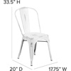 image:imageFlash Furniture Blake Commercial Grade 4 Pack Distressed Orange Metal IndoorOutdoor Stackable ChairDistressed White
