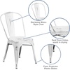 image:imageFlash Furniture Blake Commercial Grade 4 Pack Distressed Orange Metal IndoorOutdoor Stackable ChairDistressed White