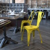 image:imageFlash Furniture Blake Commercial Grade 4 Pack Distressed Orange Metal IndoorOutdoor Stackable ChairDistressed Yellow