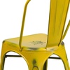 image:imageFlash Furniture Blake Commercial Grade 4 Pack Distressed Orange Metal IndoorOutdoor Stackable ChairDistressed Yellow