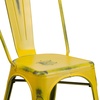 image:imageFlash Furniture Blake Commercial Grade 4 Pack Distressed Orange Metal IndoorOutdoor Stackable ChairDistressed Yellow