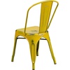 image:imageFlash Furniture Blake Commercial Grade 4 Pack Distressed Orange Metal IndoorOutdoor Stackable ChairDistressed Yellow
