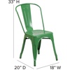 image:imageFlash Furniture Blake Commercial Grade 4 Pack Distressed Orange Metal IndoorOutdoor Stackable ChairGreen