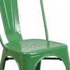 image:imageFlash Furniture Blake Commercial Grade 4 Pack Distressed Orange Metal IndoorOutdoor Stackable ChairGreen