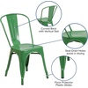 image:imageFlash Furniture Blake Commercial Grade 4 Pack Distressed Orange Metal IndoorOutdoor Stackable ChairGreen