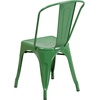 image:imageFlash Furniture Blake Commercial Grade 4 Pack Distressed Orange Metal IndoorOutdoor Stackable ChairGreen