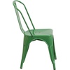 image:imageFlash Furniture Blake Commercial Grade 4 Pack Distressed Orange Metal IndoorOutdoor Stackable ChairGreen
