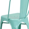 image:imageFlash Furniture Blake Commercial Grade 4 Pack Distressed Orange Metal IndoorOutdoor Stackable ChairMint Green