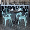 image:imageFlash Furniture Blake Commercial Grade 4 Pack Distressed Orange Metal IndoorOutdoor Stackable ChairMint Green