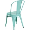 image:imageFlash Furniture Blake Commercial Grade 4 Pack Distressed Orange Metal IndoorOutdoor Stackable ChairMint Green