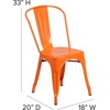 image:imageFlash Furniture Blake Commercial Grade 4 Pack Distressed Orange Metal IndoorOutdoor Stackable ChairOrange