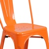 image:imageFlash Furniture Blake Commercial Grade 4 Pack Distressed Orange Metal IndoorOutdoor Stackable ChairOrange