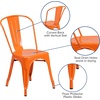 image:imageFlash Furniture Blake Commercial Grade 4 Pack Distressed Orange Metal IndoorOutdoor Stackable ChairOrange