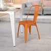 image:imageFlash Furniture Blake Commercial Grade 4 Pack Distressed Orange Metal IndoorOutdoor Stackable ChairOrange