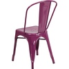 image:imageFlash Furniture Blake Commercial Grade 4 Pack Distressed Orange Metal IndoorOutdoor Stackable ChairPurple