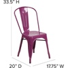image:imageFlash Furniture Blake Commercial Grade 4 Pack Distressed Orange Metal IndoorOutdoor Stackable ChairPurple