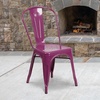 image:imageFlash Furniture Blake Commercial Grade 4 Pack Distressed Orange Metal IndoorOutdoor Stackable ChairPurple