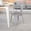 image:imageFlash Furniture Blake Commercial Grade 4 Pack Distressed Orange Metal IndoorOutdoor Stackable ChairSilver