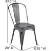 image:imageFlash Furniture Blake Commercial Grade 4 Pack Distressed Orange Metal IndoorOutdoor Stackable ChairSilver Gray