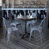 image:imageFlash Furniture Blake Commercial Grade 4 Pack Distressed Orange Metal IndoorOutdoor Stackable ChairSilver Gray