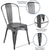 image:imageFlash Furniture Blake Commercial Grade 4 Pack Distressed Orange Metal IndoorOutdoor Stackable ChairSilver Gray