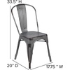 image:imageFlash Furniture Blake Commercial Grade 4 Pack Distressed Orange Metal IndoorOutdoor Stackable ChairSilver Gray