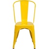 image:imageFlash Furniture Blake Commercial Grade 4 Pack Distressed Orange Metal IndoorOutdoor Stackable ChairYellow