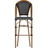 image:imageFlash Furniture Bordeaux Commercial Grade Bistro Bar Height Stool Stackable IndoorOutdoor Dining Stool 30 High BlackWhite and Natural FinishBlack  WhiteNatural Frame