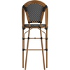 image:imageFlash Furniture Bordeaux Commercial Grade Bistro Bar Height Stool Stackable IndoorOutdoor Dining Stool 30 High BlackWhite and Natural FinishBlack  WhiteNatural Frame